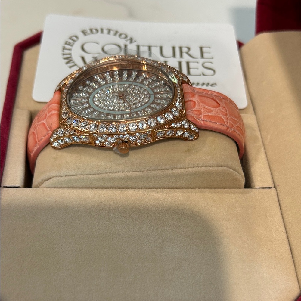 Adrienne Limited Edition Watch with Pink Strap and Silver Accents - Picture 4 of 8